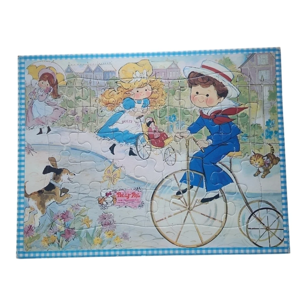 Vintage Polly Pal The Gingham Gal Jigsaw Puzzles Jaymar 1974 Set of 2 Complete